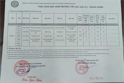 Thực đơn tuần 17